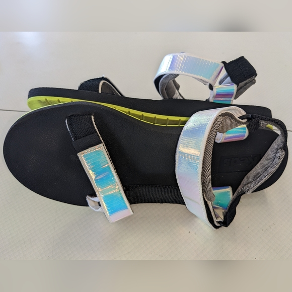 GENTLY WORN KEDS IRIDESCENT VELCRO STRAP SANDALS - Picture 7 of 11